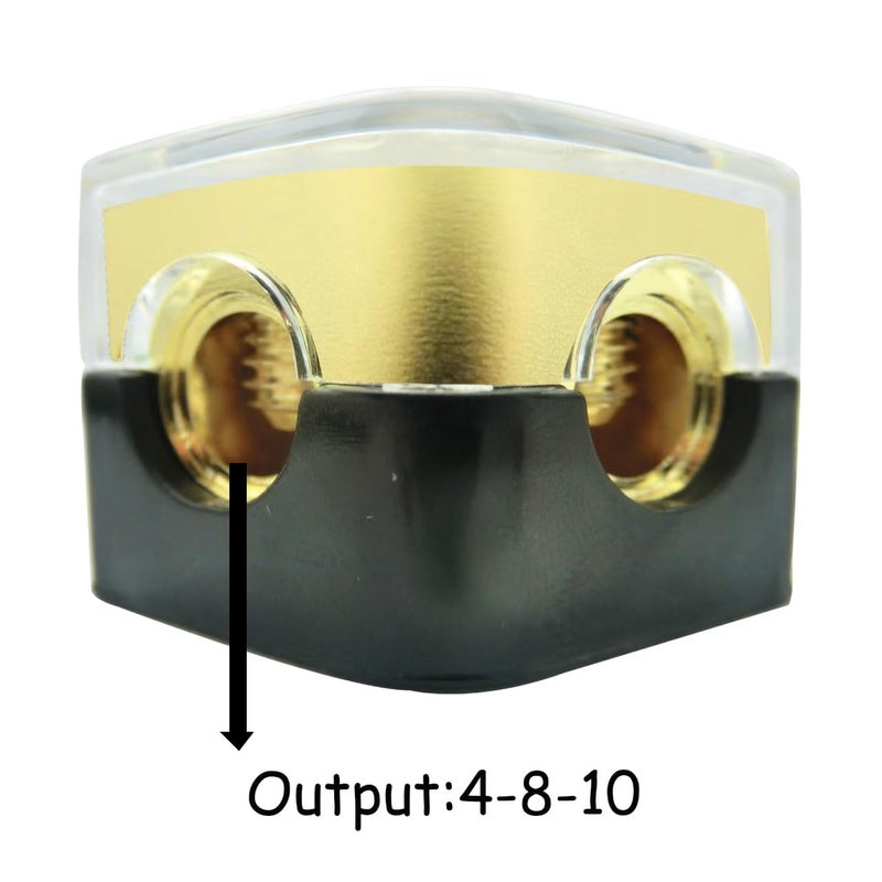 KCT 0/2/4 Gauge in 4/8 Gauge Out 2 Way Amp Power Distribution Block for Car Audio Splitter - Image 5